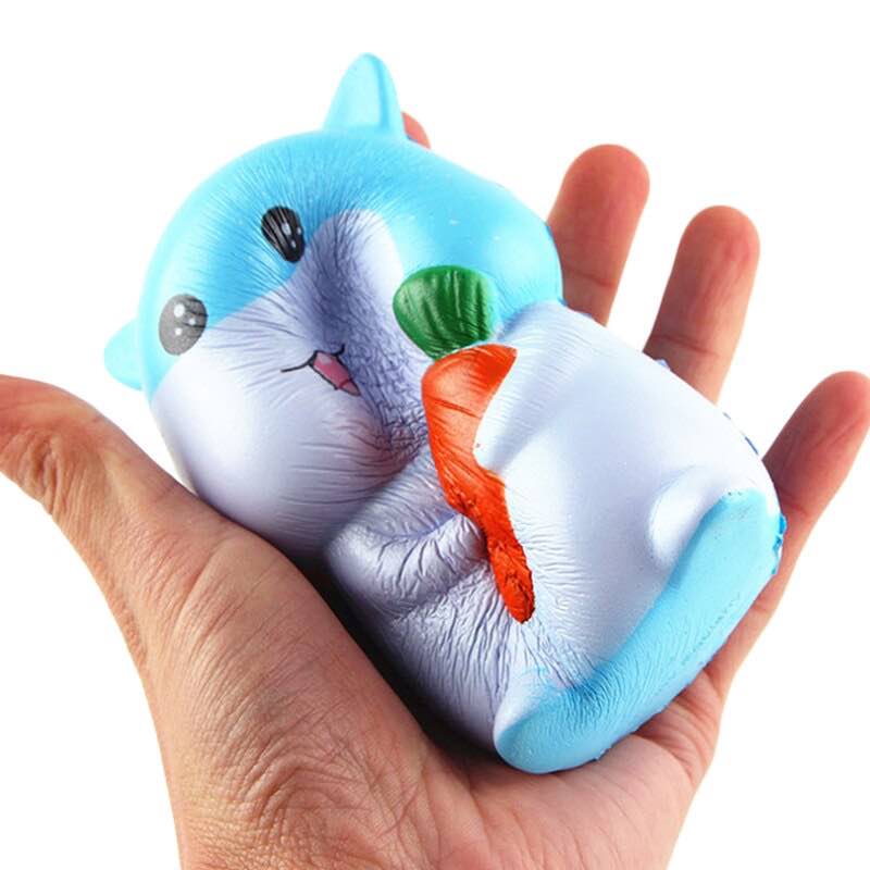 squishy hamster bleu écrasé