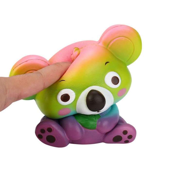 squishy koala multicolore écrasé