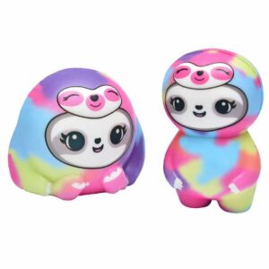 squishy paresseux multicolore vu de face