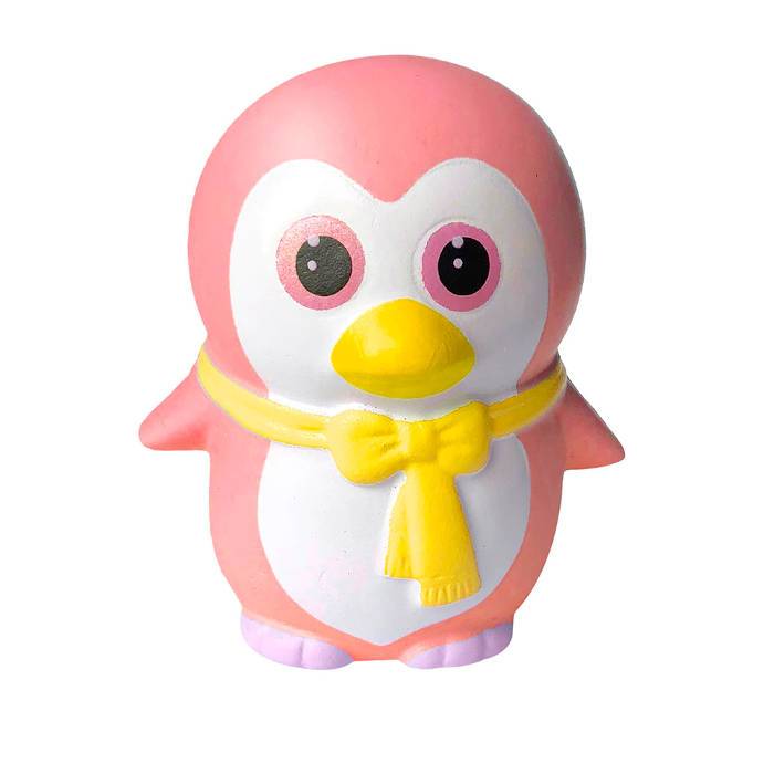 squishy pingouin kawaii rose